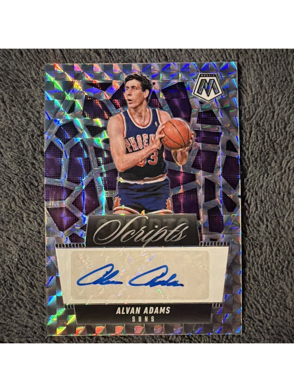 2024-25 Panini Mosaic Basketball Alvan Adams Scripts Auto #MS-ALV Suns